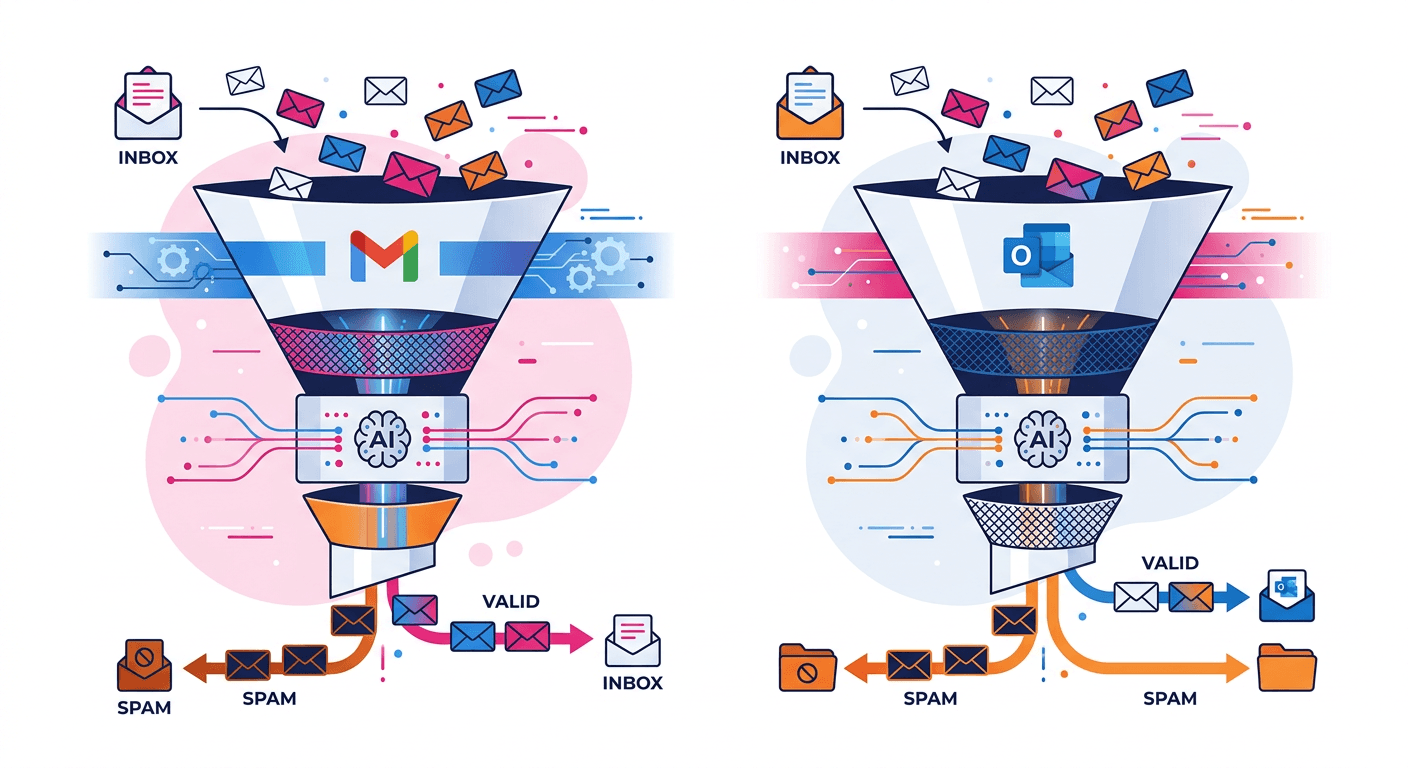 Google and Microsoft Spam Filters: How They Work in 2026